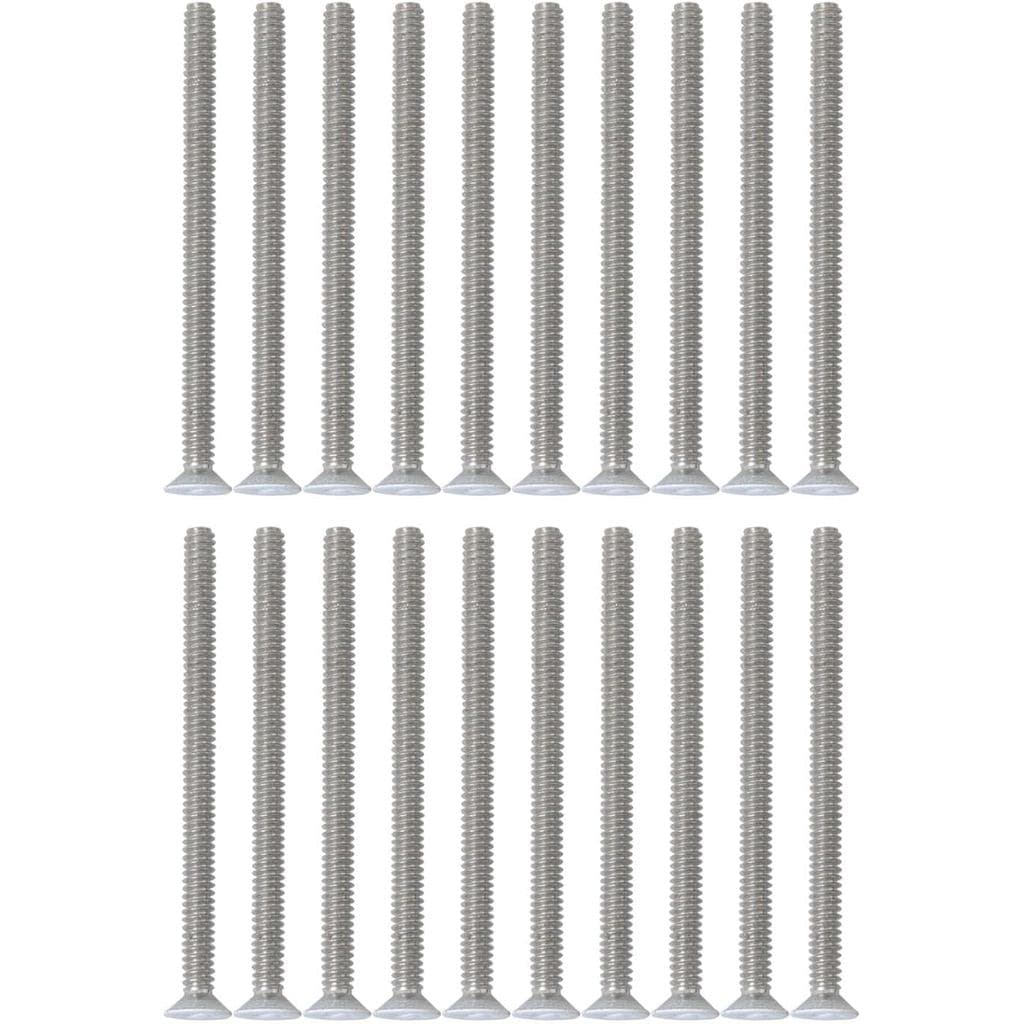 20 peças de parafusos de fixação 6-32 x 1-1/2 pol. Parafusos de Tomada Pintados de Branco para Fixar Tomadas Instáveis e
