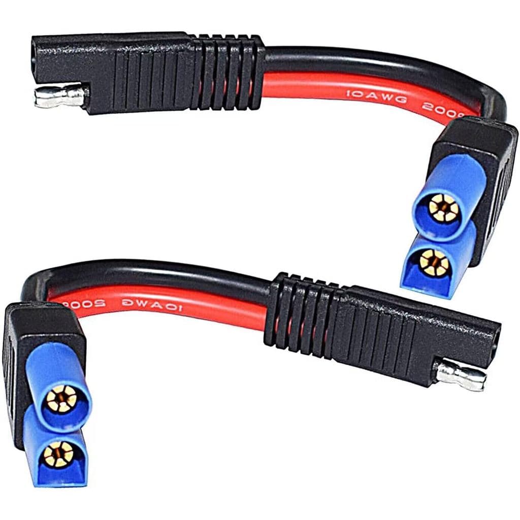 Cabo Adaptador de Alimentação Automotiva SAE de 15CM 10AWG, (Pacote com 2) Adaptador de Conexão Rápida SAE para EC5 para