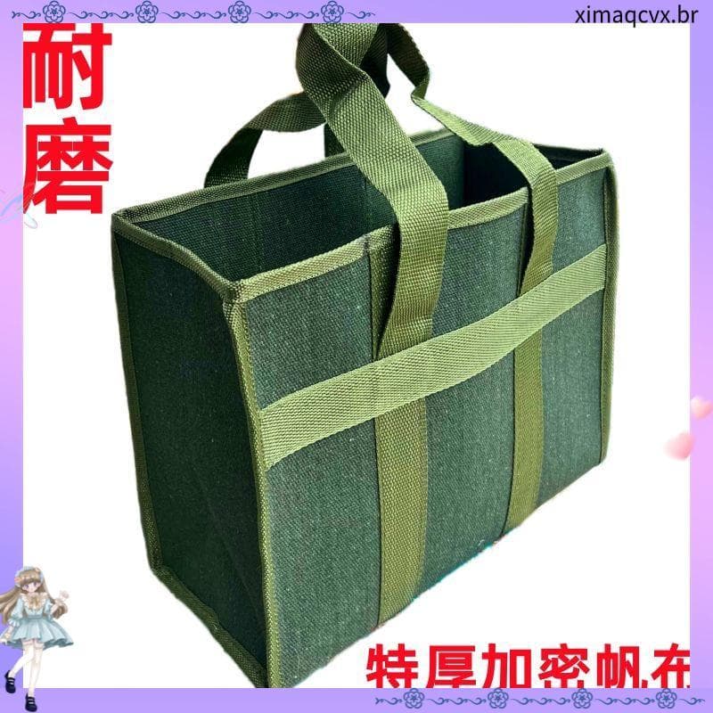 Bolsa de ferramentas de lona Extra grossa, bolsa de grande capacidade para reparo de eletricista, bolsa resistente ao de