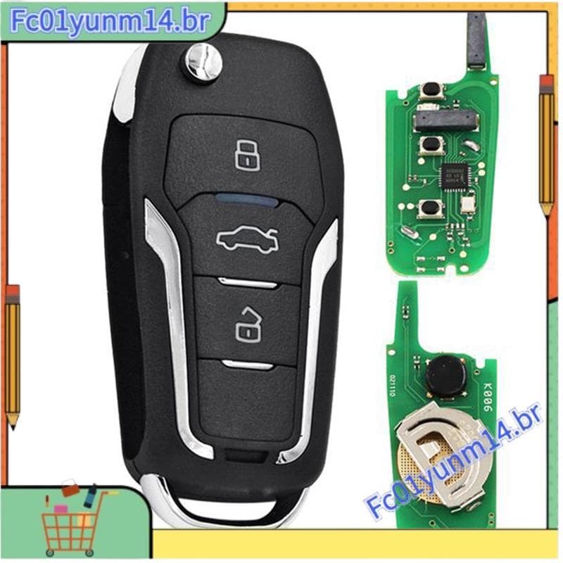 - 3 Para Estilo Chave De Carro De Controle Remoto Universal 3 Botões KD900/KD-X2 Programador MINI/URG200