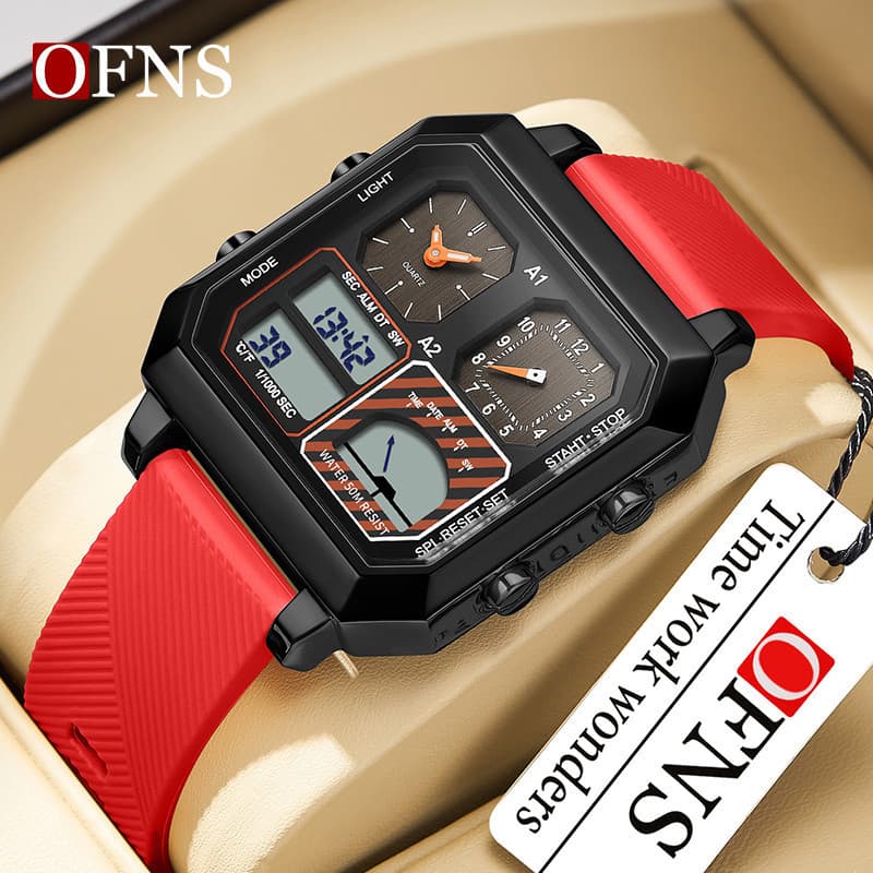 OFNS mostrador quadrado High-End Multi-tela Display personalizado legal esportes à prova dwaterproof água luminosa Digit