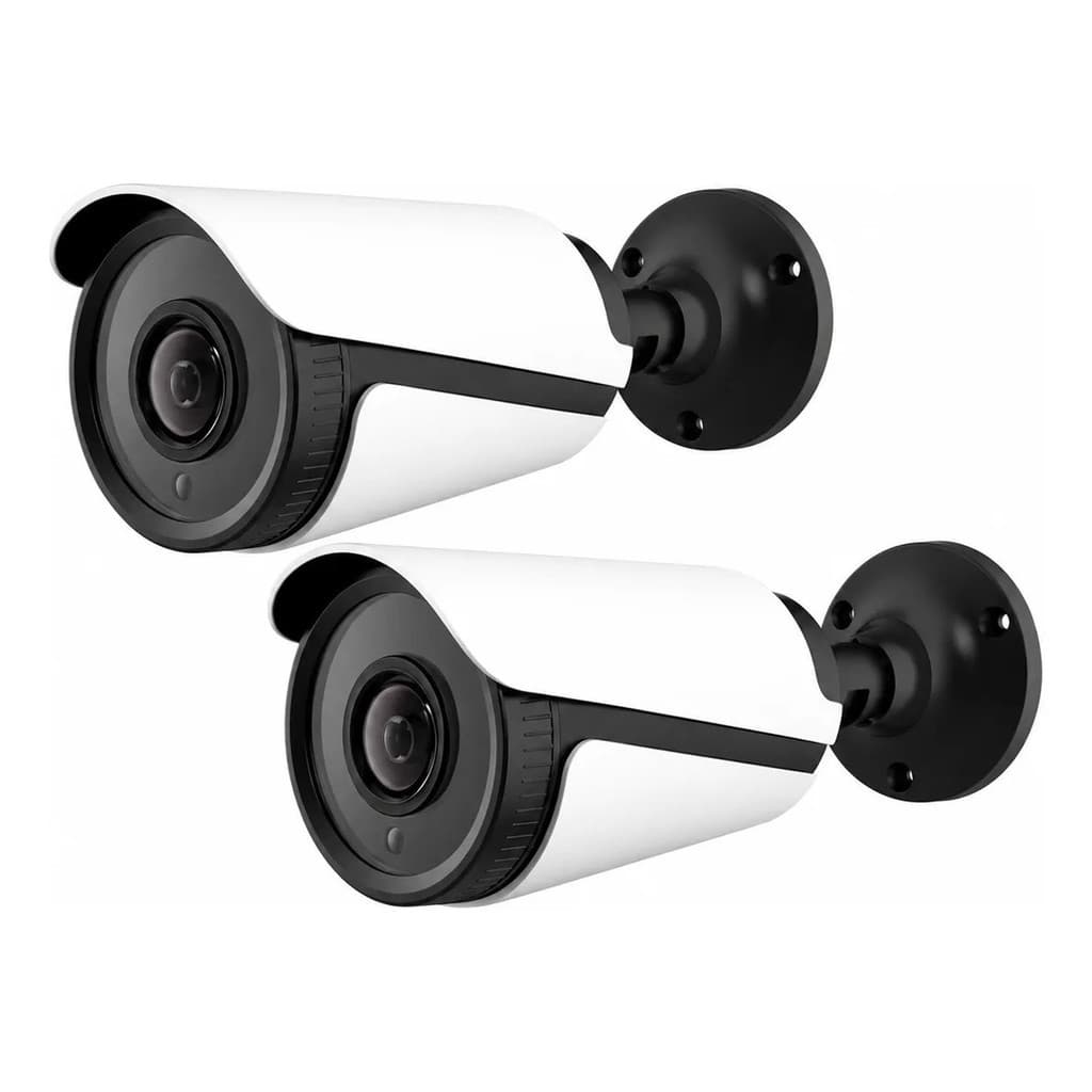 Kit 2 Câmera Segurança Híbrida 5mp Bullet Ir Ip66 3.6mm