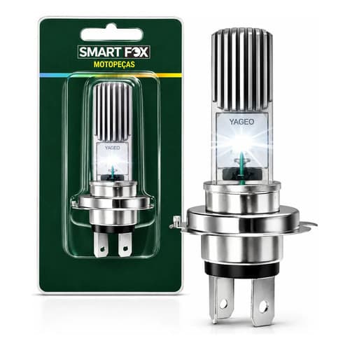 Lâmpada Do Farol Led Branca H4 Cg 150/160 Cb300 Ybr 1200lm
