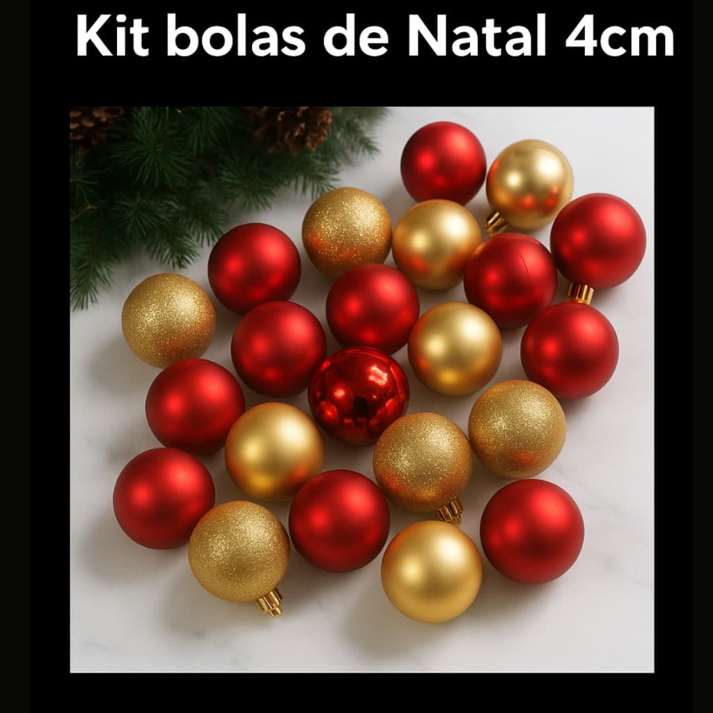Kit 15/30 Bolas de Natal Bolinhas Mista Lisa Fosca Glitter Decoração Natalina