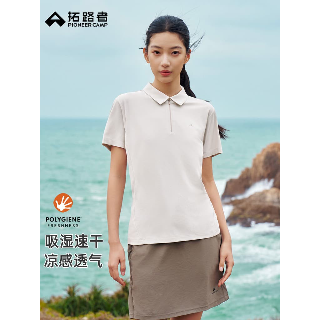 Trailblazer absorção de umidade ao ar livre de secagem rápida camisa POLO de manga curta feminina verão novo estilo 5A a