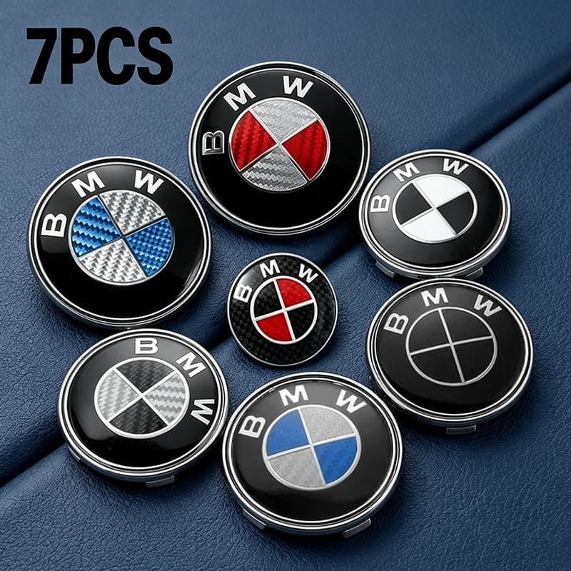 7 Pçs Emblema Dianteiro Do Carro Traseiro Para BMW X1 X3 X5 X7 E46 E90 E60 F10 F11 F20 F30 F34 F01 G20 G21 G31 G60 Tampa