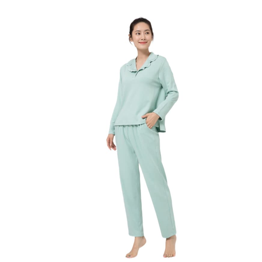 Tianzhu marca outono senhoras Homewear calças de manga comprida terno Material de fibra de bambu respirável pele-amigáve