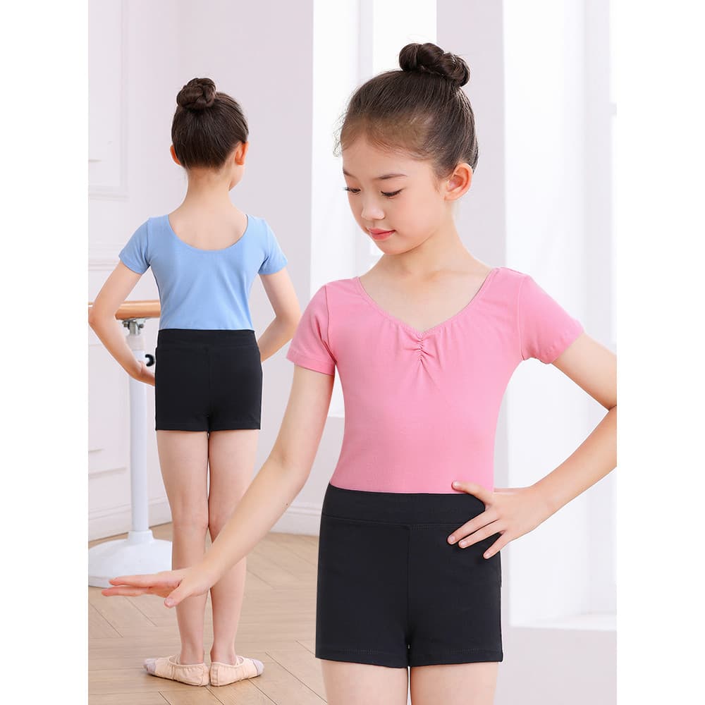 Roupas de dança infantil meninas Ballet prática roupas verão Bodysuit dança gaze saia meninas dança chinesa ginásio tern