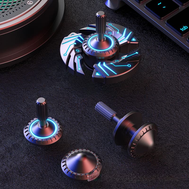 Todo o Metal luminoso Fidget Spinner multifuncional de alta velocidade de longa duração girando adulto crianças Desktop