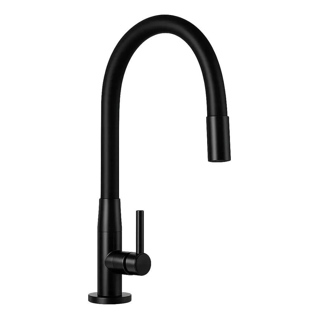 Torneira Tubo Flexível Bancada Cozinha Preta Gourmet Pia