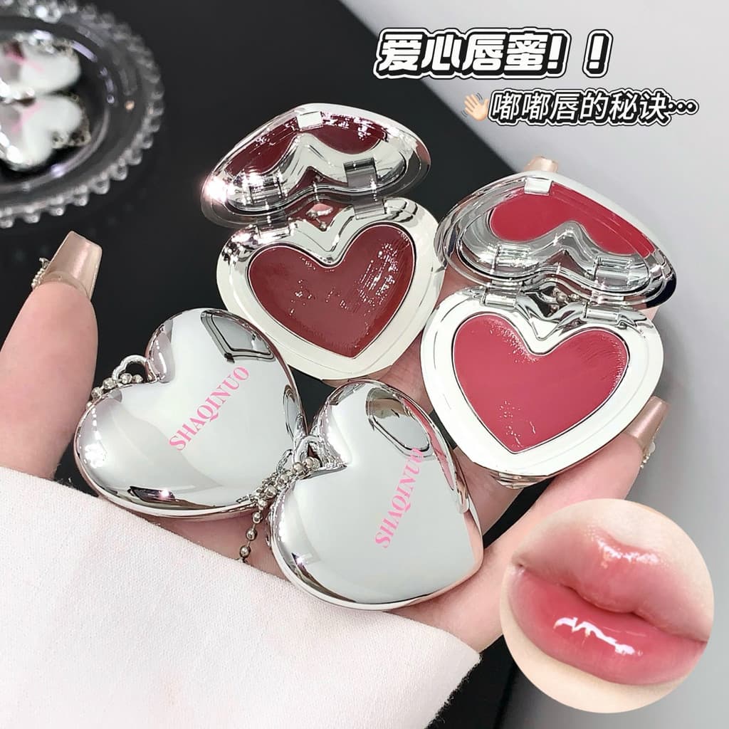 SHAQINUO Sweetheart Brilho Labial Hidratante, Gloss Labial com Efeito Espelhado Brilhante, Hidratante Labial para Estuda