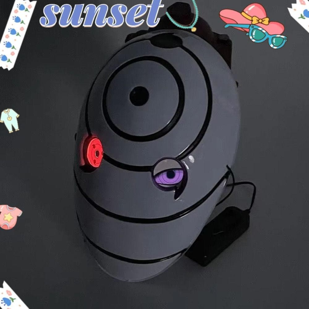 Naruto Brilhante , Capa Facial De Dramatização Tobi Sharingan , Uchiha Obito Anime Japonês Branco