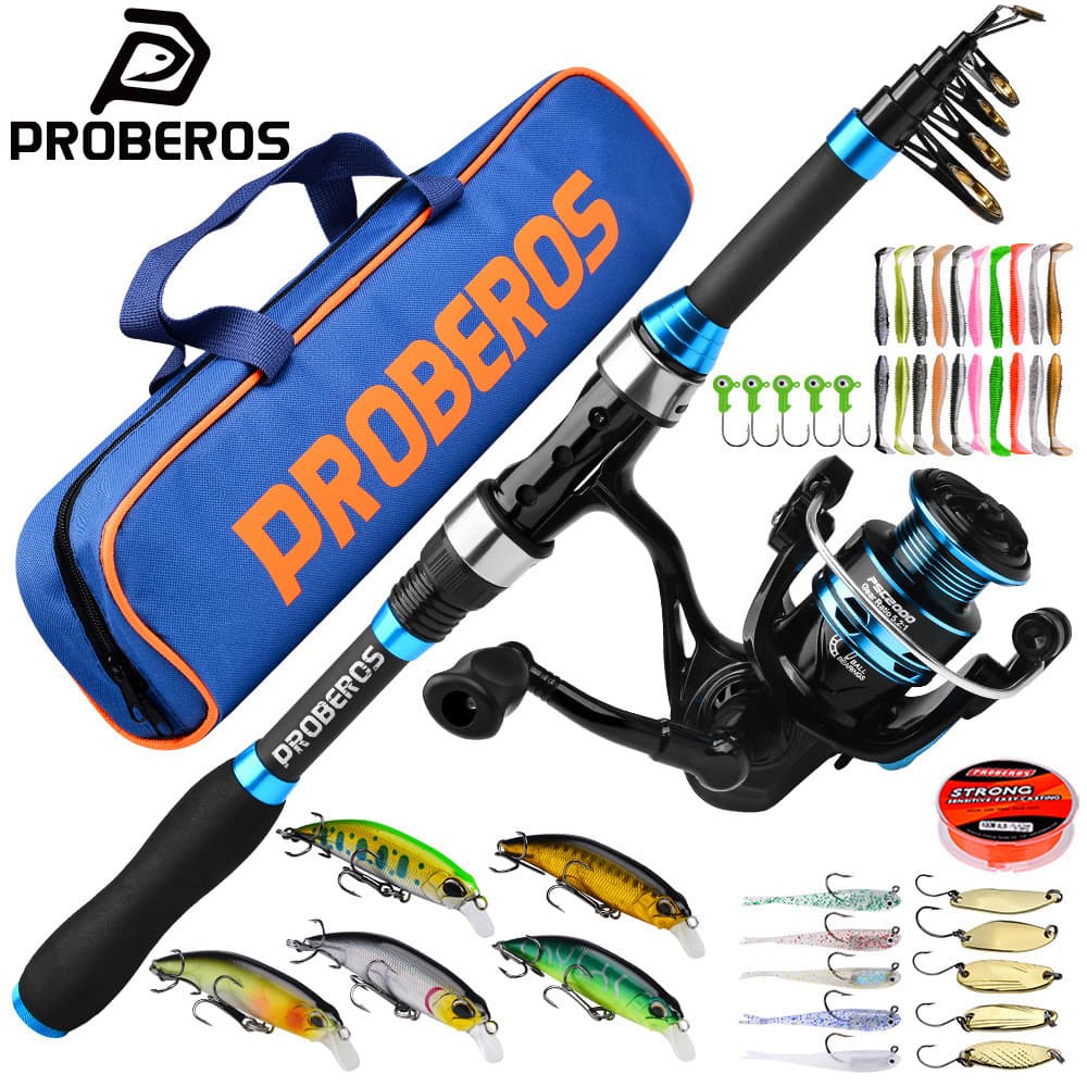 Conjunto de vara de pesca marítima de tiro longo, isca retrátil, vara de pesca, carretel de pesca, bolsa de isca, combin