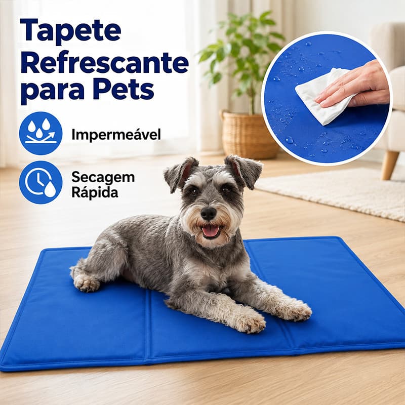 Tapete Gelado para Pet Cachorro Gato Grande Resistente Sem Água Refrescante