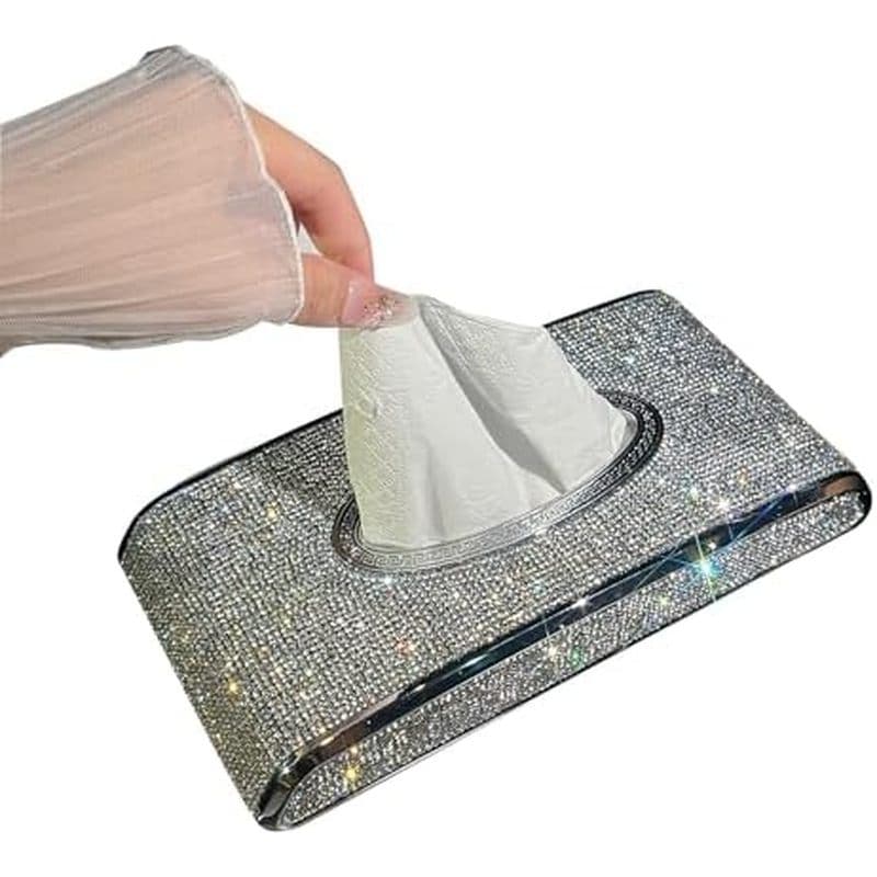 Suporte De Tecido Para Carro De Cristal De Luxo , Plano | Porta-Lenços , Guardanapos Multifuncional Console Central E Am