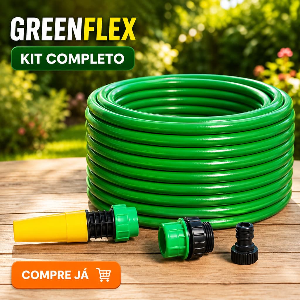 Mangueira De Jardim Verde 05 a 50 Metros Silicone Flexível Reforçada