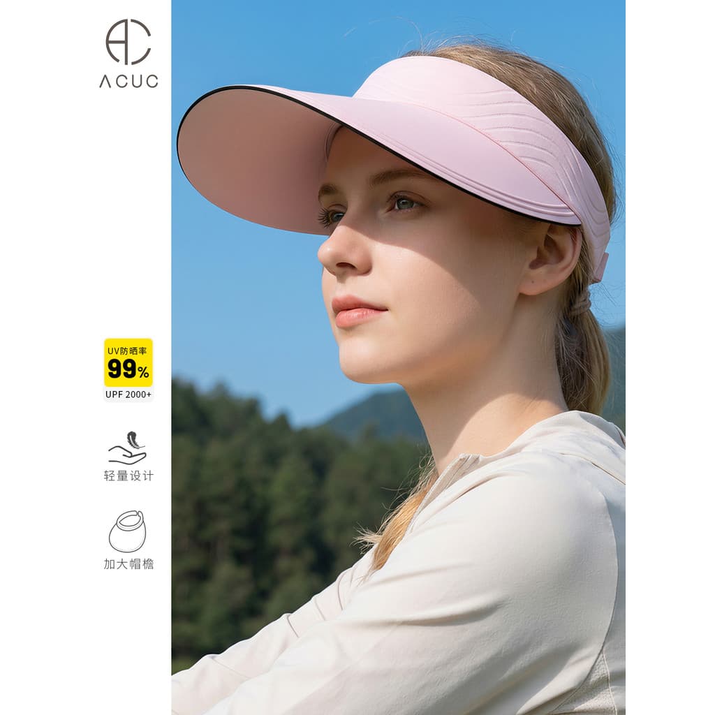 ACUC Chapéu de Sol Feminino Anti-Ultravioleta Verão Ao Ar Livre Oco Cartola Capa Rosto Moda Moda Chapéu de Sol Senhoras