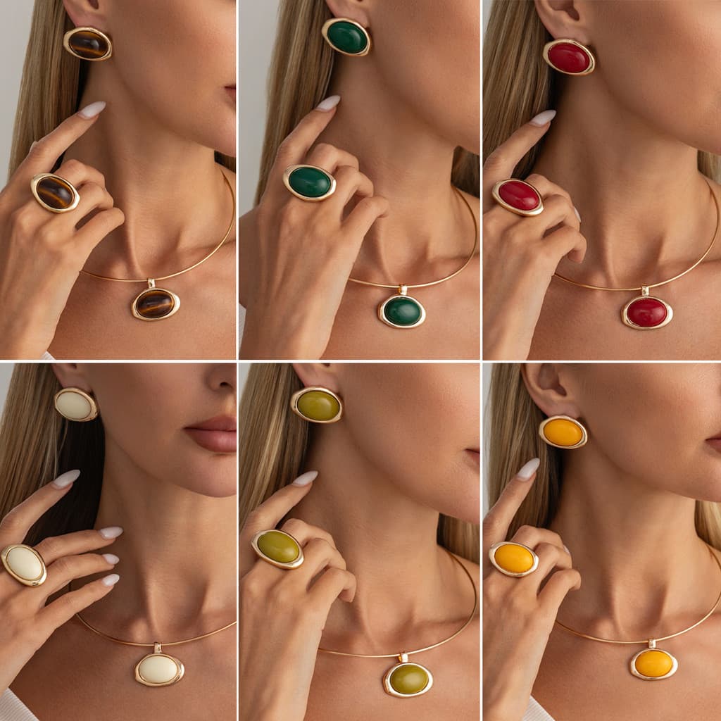 Jóias Europeias E Americanas Estilo retro Francês Florescendo Resina Pingente Colar Temperamento Moda Colorida Luz De Lu