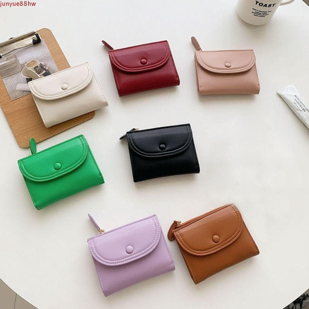 Carteira Feminina JUNYUE , Mini Dobrável Delicadeza , Multifuncional Com Zíper Estilo Curto PU Para Viagem