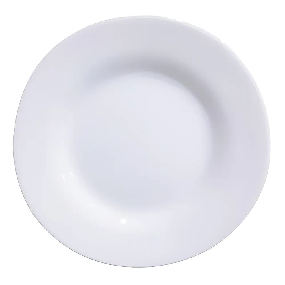Prato de Vidro 19cm Branco Nadir plastico restaurante porcelana jogo
