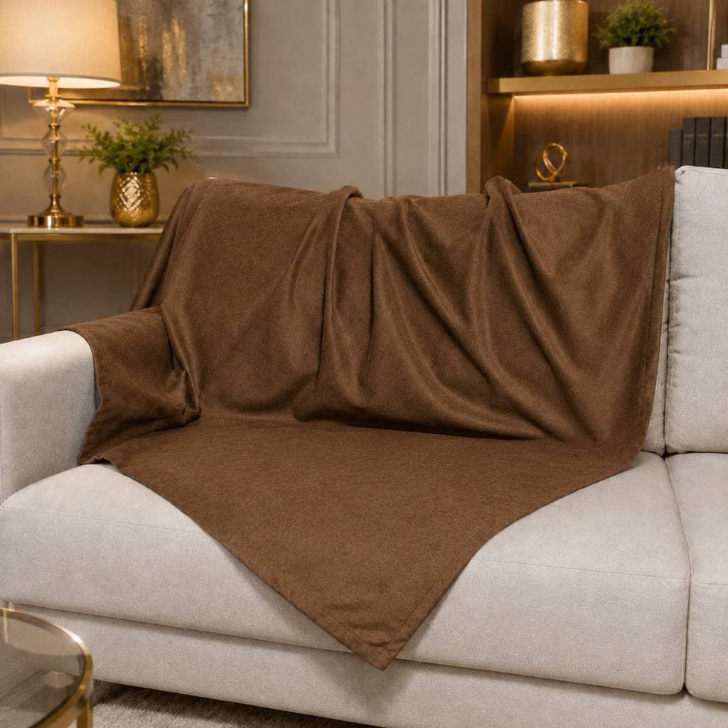 Manta Para Sofá Tecido Suede Aveludado Peseira Cama Manta Para Poltrona Decoração