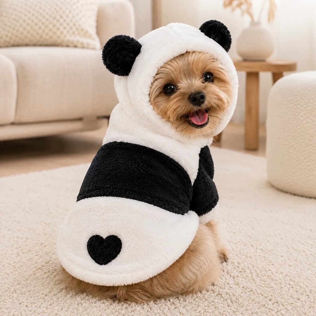 Roupa Fantasia Panda Para Pet Cachorro Roupa Pet Temática fantasia pet divertida roupa pet acessórios para cachorro