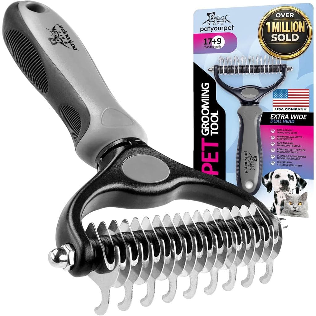 Escova para Remover Pelos de Cães e Gatos – Escovas para Gatos de Interior, Escova de Dupla Face para Remoção de Pelos e
