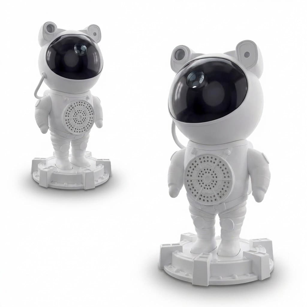 Luminária Astronauta Bluetooth Luz Galáxia LED Caixa De Som USB Decorativa Ambiente