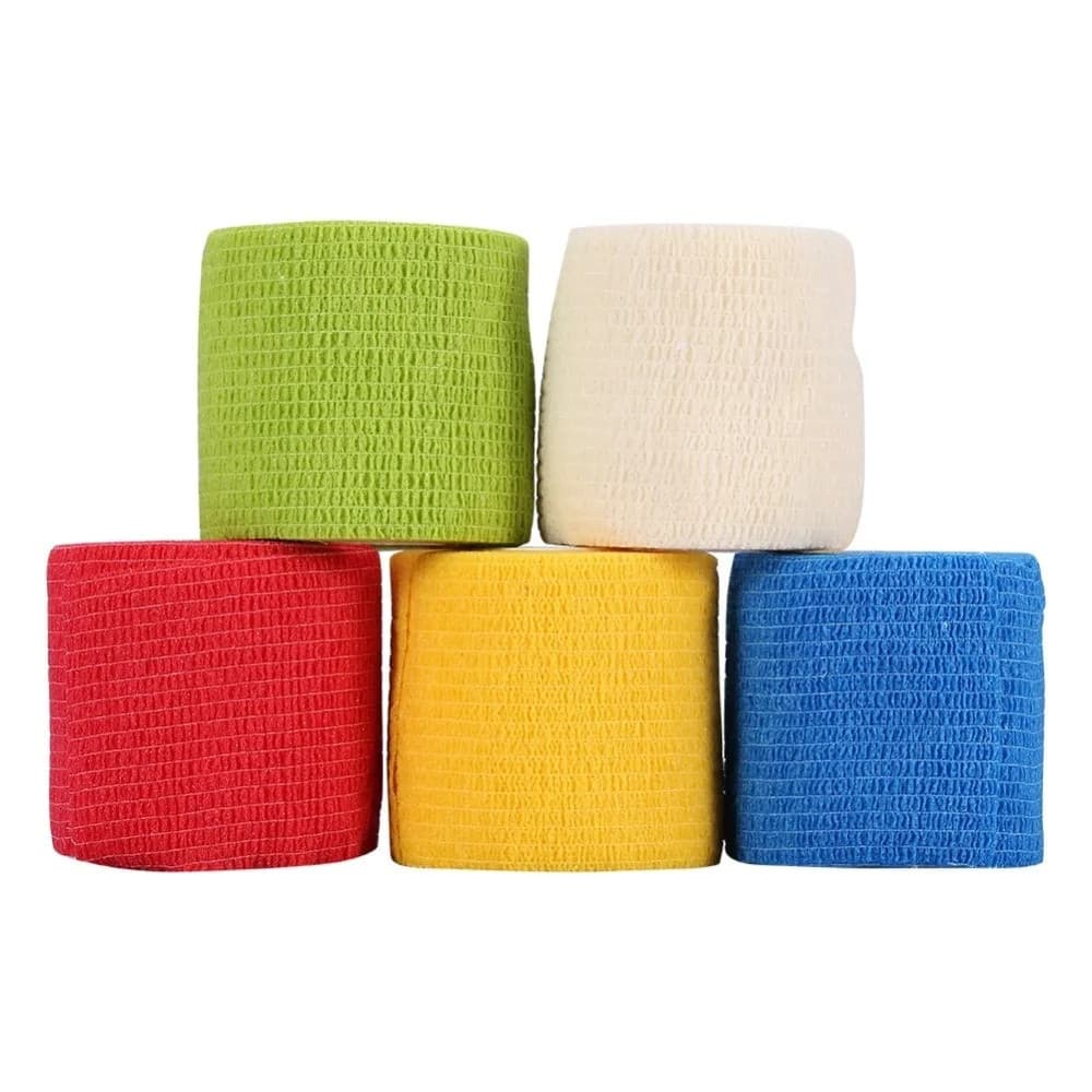 10 rolos de bandagens elásticas autoadesivas para proteção de ferimentos esportivos, adequadas para joelhos, dedos, ombr