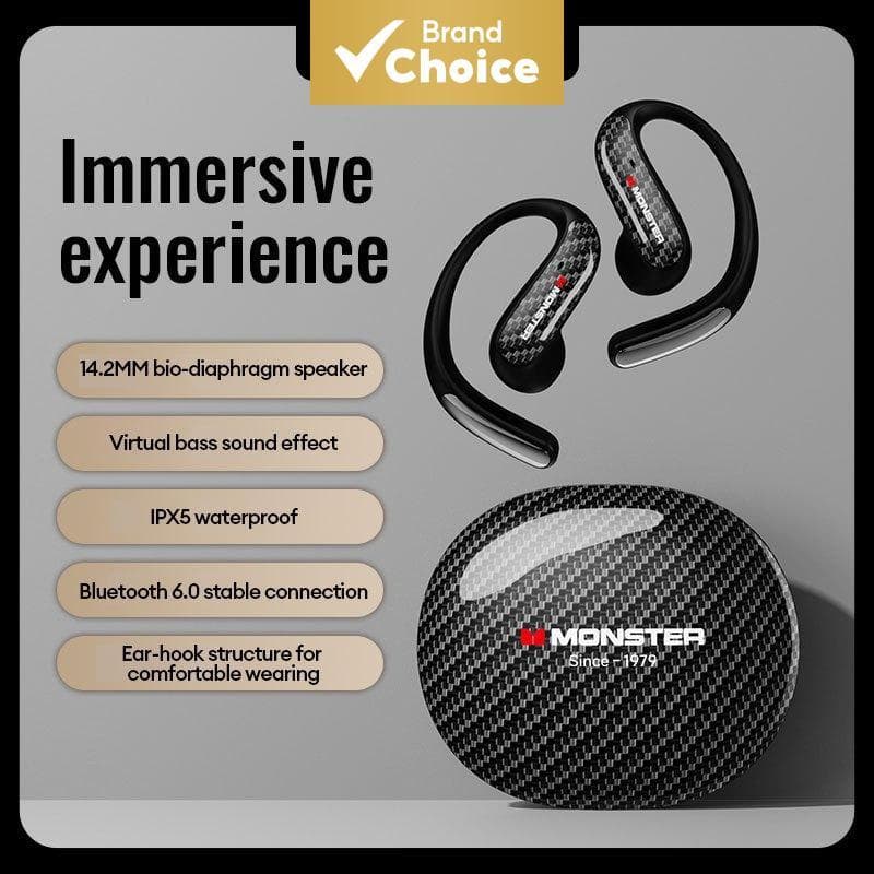 Fones de ouvido Monster MQO37, sem fio TWS, gamer, redução de ruído, som estéreo HiFi, controle por toque, fone