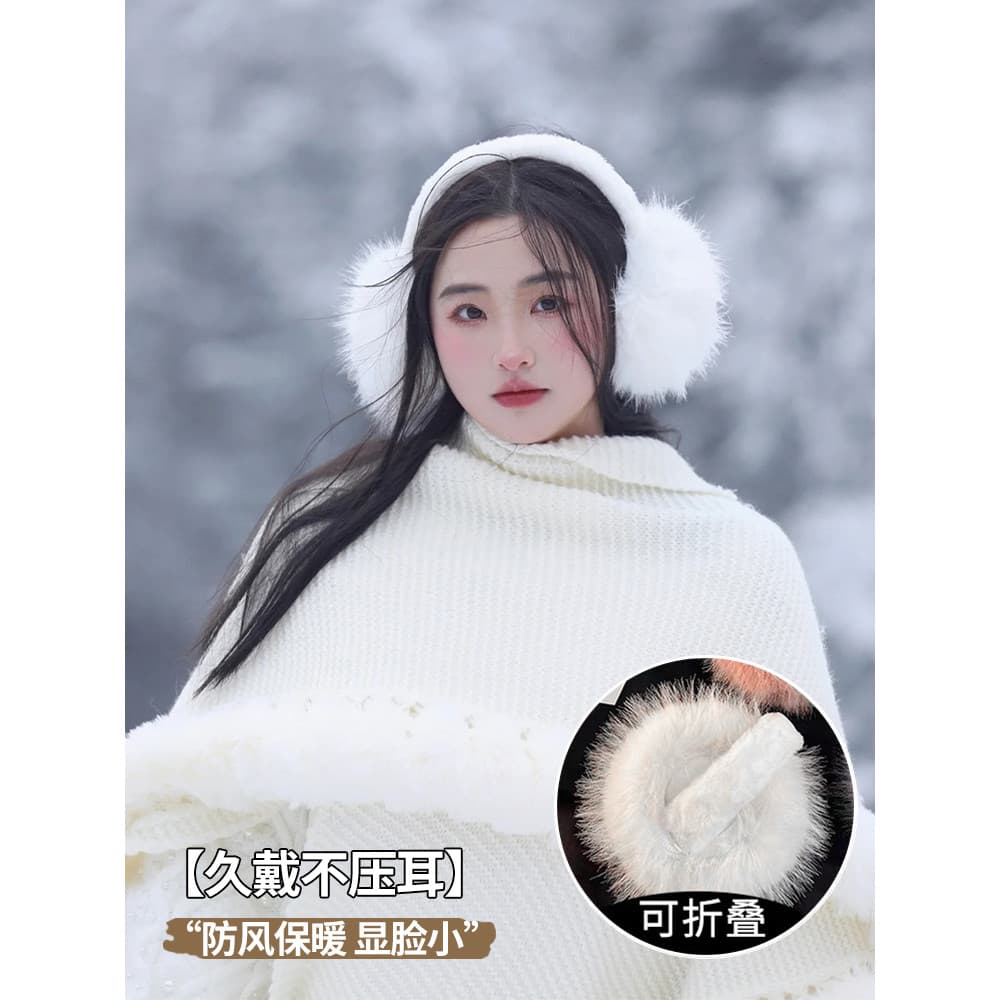 Protetores de orelha femininos inverno 2026 novo estilo de pelúcia quente anticongelante earmuffs estudante ciclismo à p