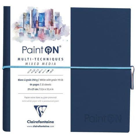 Bloco de Papel Paint On Branco Grain 19x19 Cm 32 Folhas 250g Clairefontaine 975436c