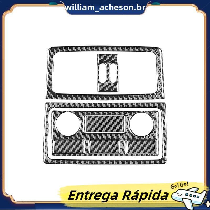 Para 5 Séries E60 2004-2007 Fibra De Carbono Saída De Ar Traseira Do Carro Ventilação Capa Painel Guarnição Adesivo Aces