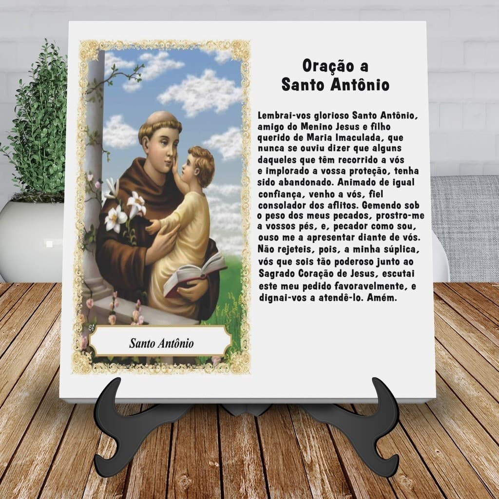Azulejo Decorativo Santos Oração Santo Antônio Personalizado