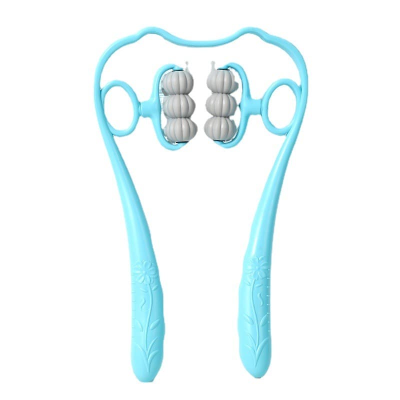 Massageador cervical para uso doméstico, massageador manual de 6 rodas para pescoço, ombros e lombar.