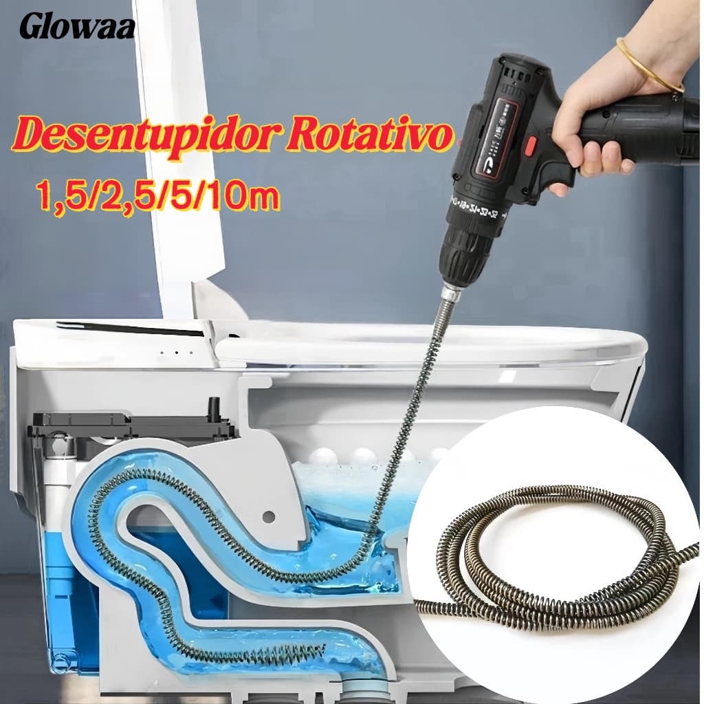 Desentupidor De Esgoto Vaso Sanitário Ralo De Banheiro Remove Entupimento em Canos de Esgoto