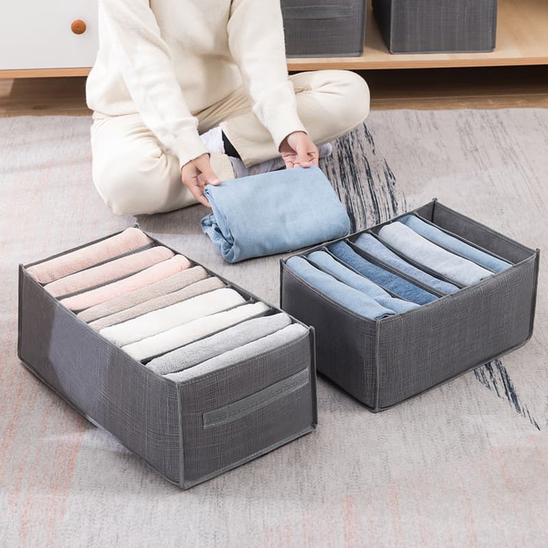Saco de armazenamento de roupas guarda-roupa tipo gaveta compartimento caixa de armazenamento doméstico gaze calças meia