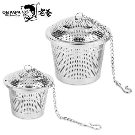 304 saco de bola de tempero de aço inoxidável Material refogado bola de chá bola de sopa pote quente tempero vazamento f