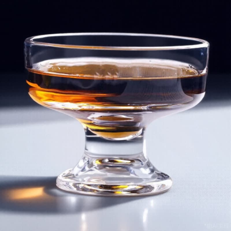 2026 novo estilo de vidro sobremesa taça de vidro sorvete Cocktail vidro comercial high-end grande diâmetro luz luxo