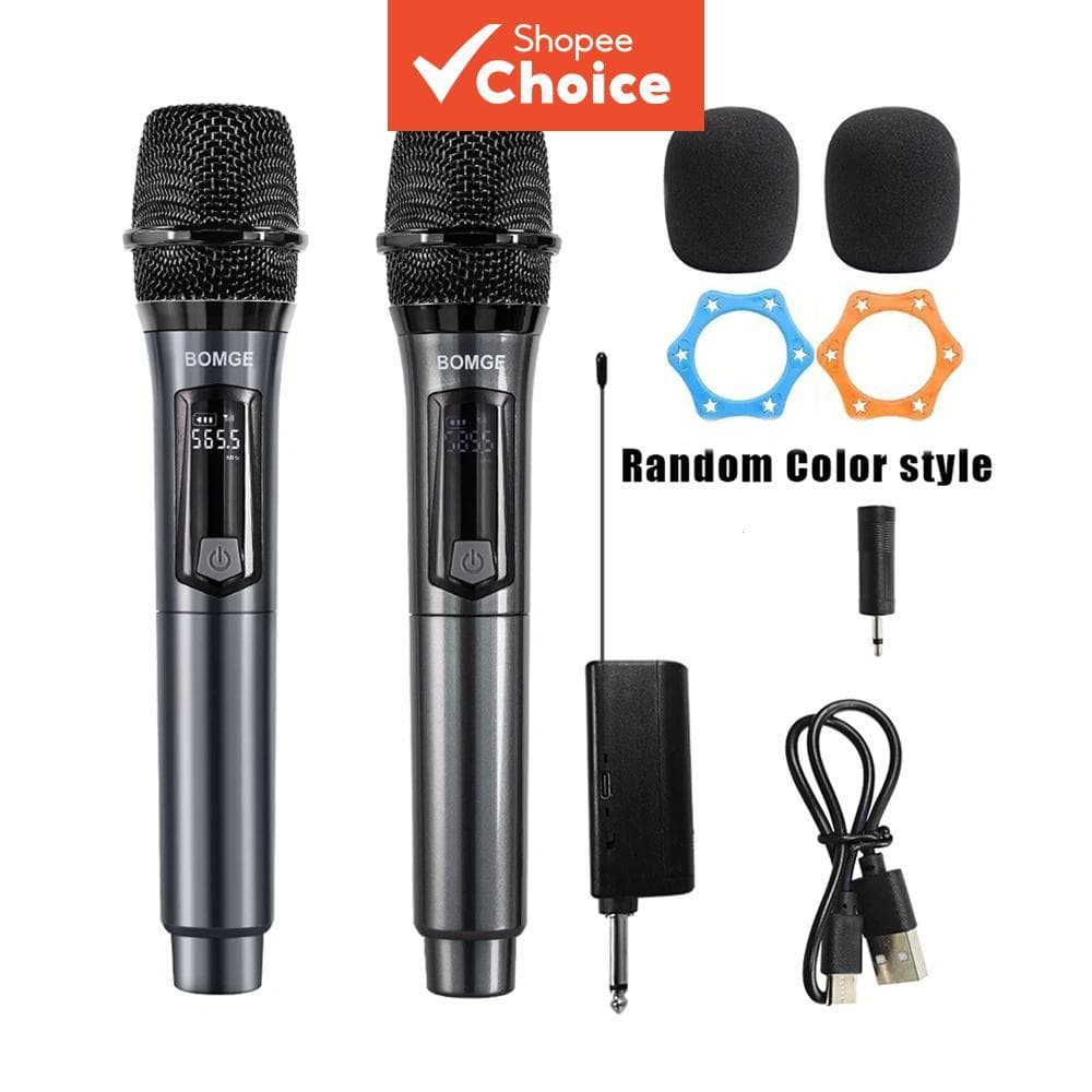 TAVOSOP Sistema Profissional de Microfone de Mão Sem Fio UHF, Microfone Dinâmico de Karaokê Metálico, Adequado para