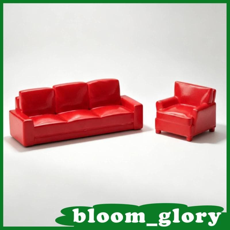 [Bloom_glory] Sofá Em Miniatura Escala 1 64 Mini Poltrona Conjunto De Acessórios De Resina Para Sala De Modelo Ou Projet