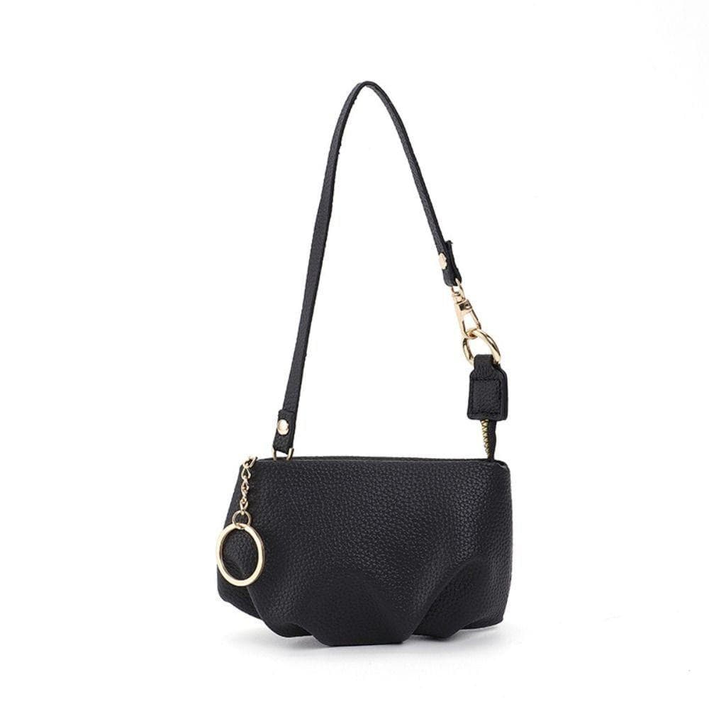 Bolsa De Moedas Crossbody , Bolinho Pequena De Couro PU De Luxo Corrente Leve De Cor Sólida