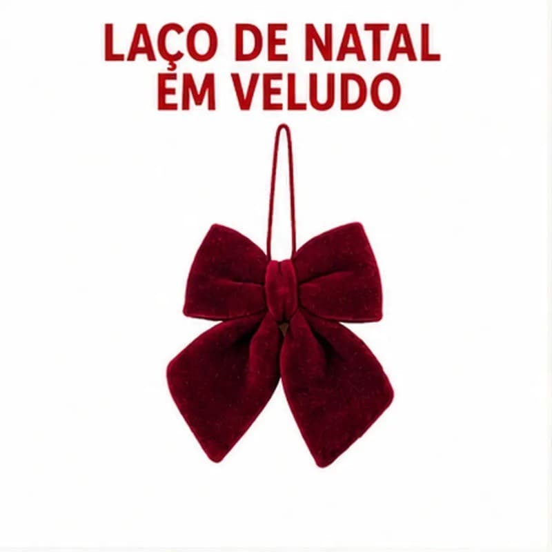 Laço Decorativo de Natal Pequeno Vinho Tinto 12cm OIH-9266