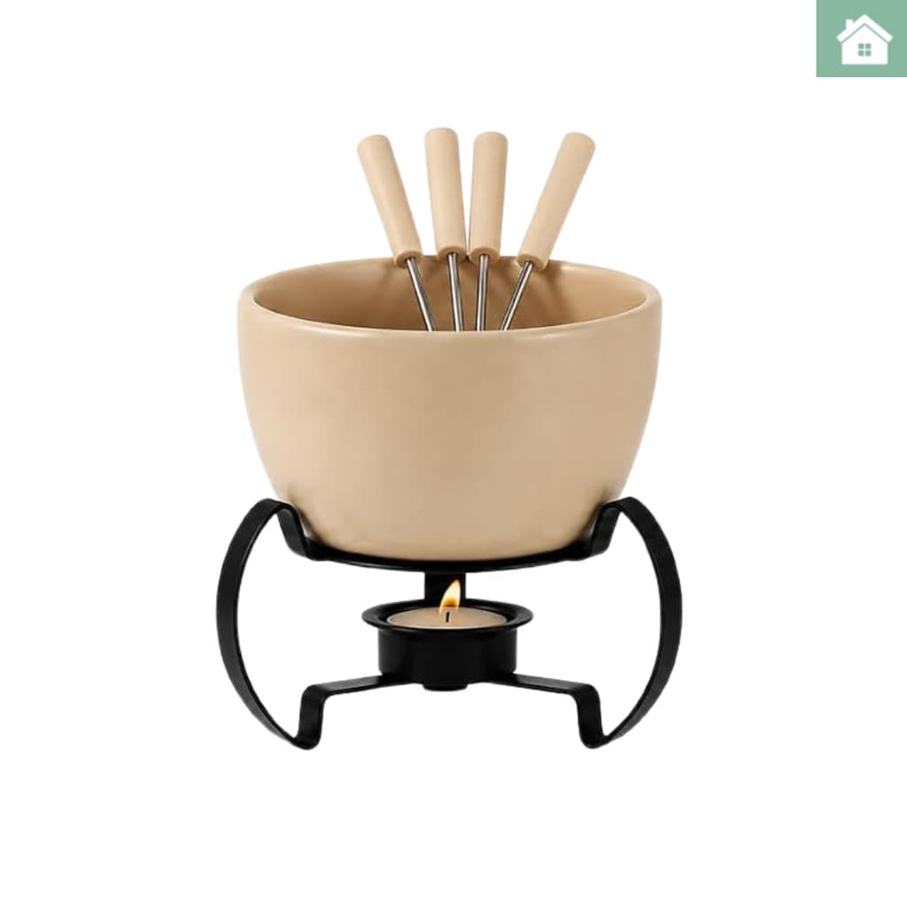 Aparelho Fondue Chocolate ou Queijo cerâmica 7 peças Fracalanza