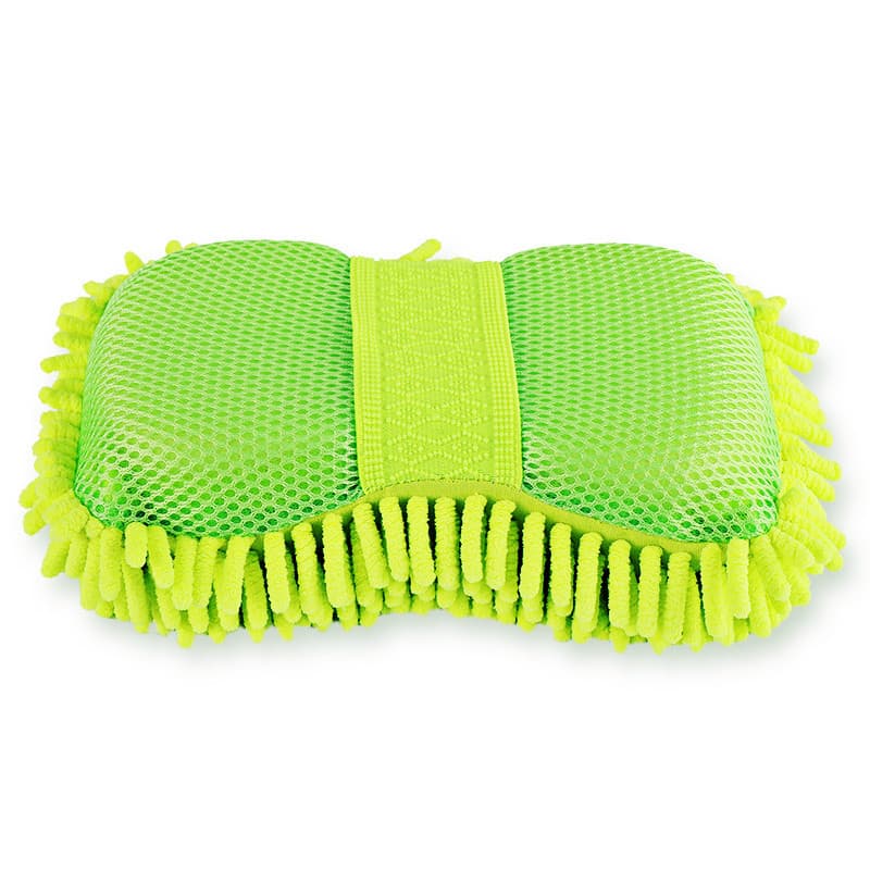 Chenille esponja de lavagem de carro engrossado fluorescente verde limpeza de carro limpeza especial Mop Fluff acessório