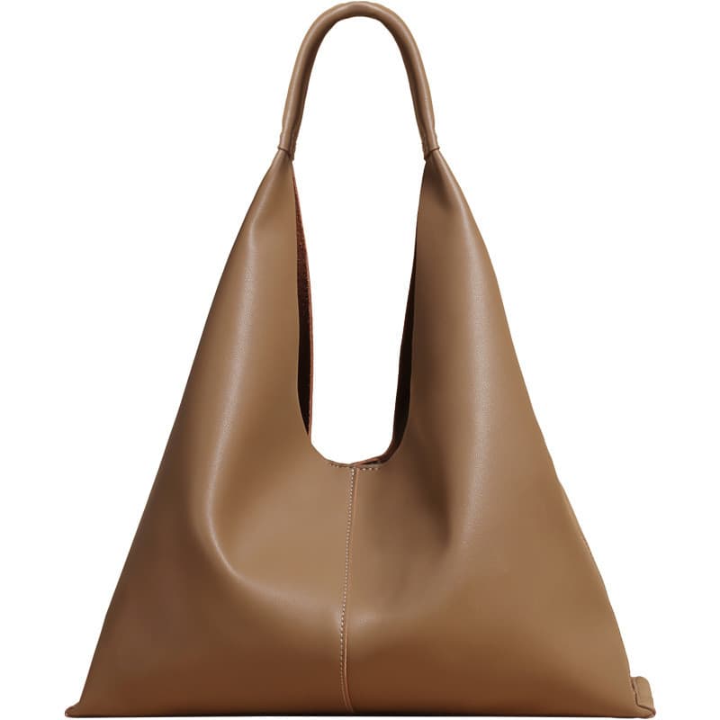 Simples Bolsa De Ombro Grande Capacidade Feminina Novo Nicho Couro Macio Axilas Sacola De Feminino Saco