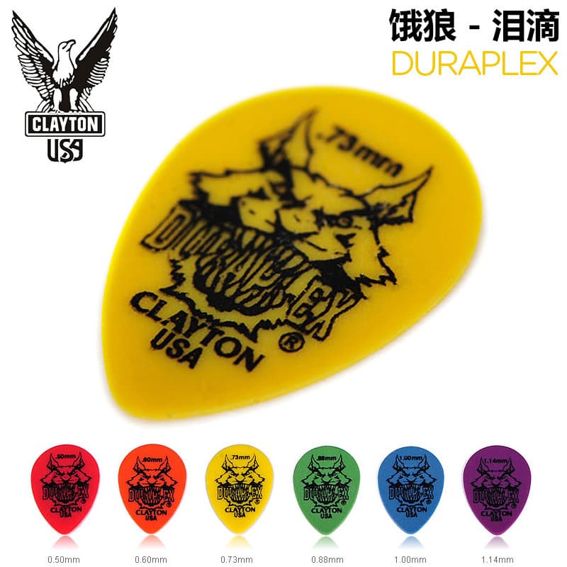 Produto americano CLAYTON Hungry Wolf Little Teardrop DURAPLEX Guitarra Elétrica Acústica Guitarra Baixo Picking