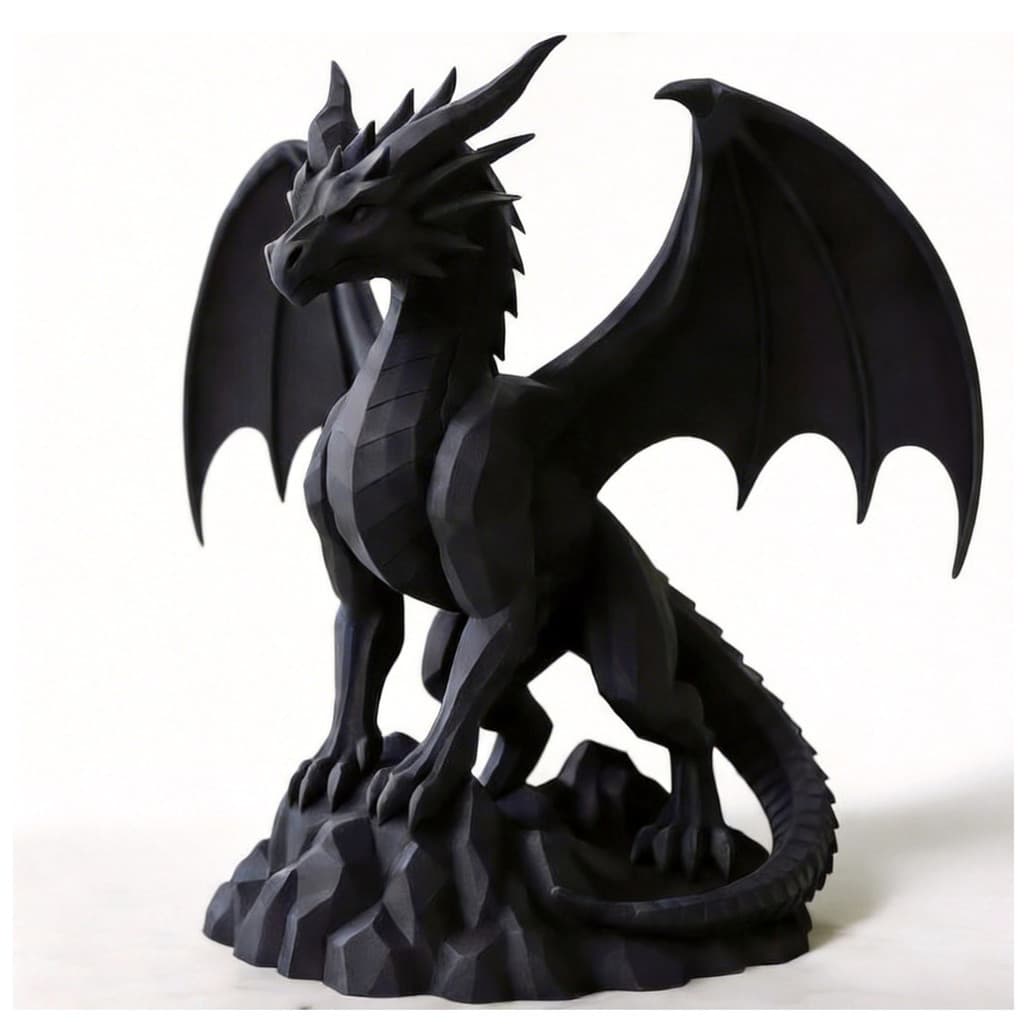 Estatueta Miniatura Dragão Feroz Decorativo – Arte Fantasia Colecionável