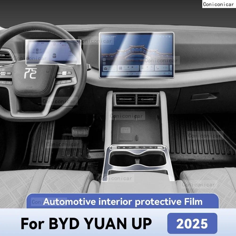 Para BYD YUAN UP EV 2025 Proteção Interior Do Carro Anti-Risco Filme Adesivo Instrumento Controle Central Tela De Navega