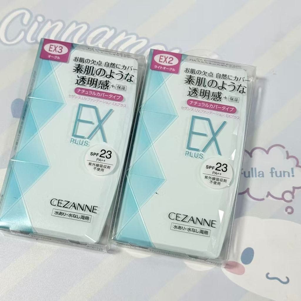 [Estoque pronto] Japão CEZANNE CEZANNE EX Transparente Protetor Solar Corretivo Pó Prensado Molhado e Seco Caixa Azul No